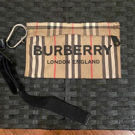 Burberry Pebble Icon Stripe Wristlet 